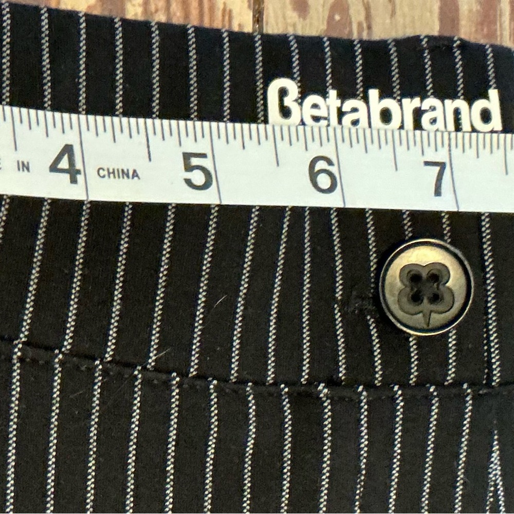 Betabrand Navy Pinstripe Women's Trousers - Picture 6 of 6